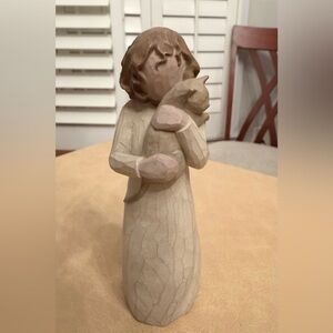 Willow Tree “With Affection” a girl and her cat (Demdaco 2003)